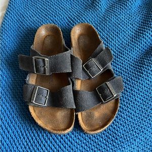 Blue suede Birkenstock